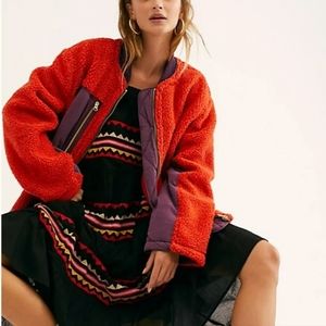Free People Womens Rivington Sherpa Jacket - S